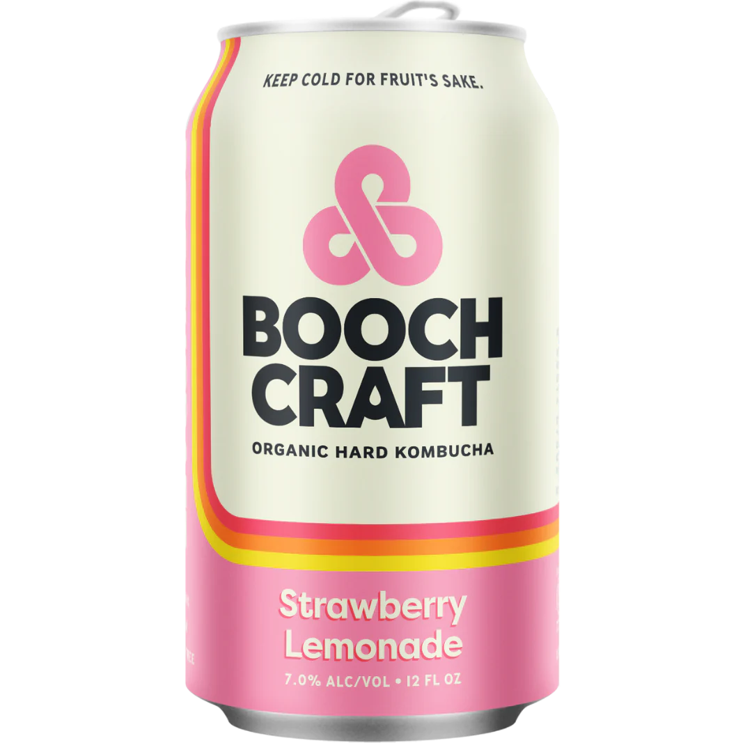 Boochcraft Hard Kombucha Strawberry Lemonade 12oz Can (San Diego, CA)
