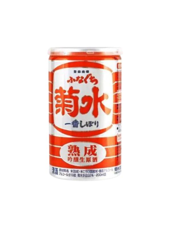 Kikusui Funaguchi "Red" Futushu Nama Genshu Sake 200ml Can (Niigata, JP)