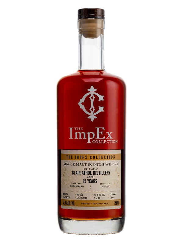 The Impex Collection "Blair Athol 2007" 15 Year Old Single Malt Scotch Whisky (Highlands, Scotland)