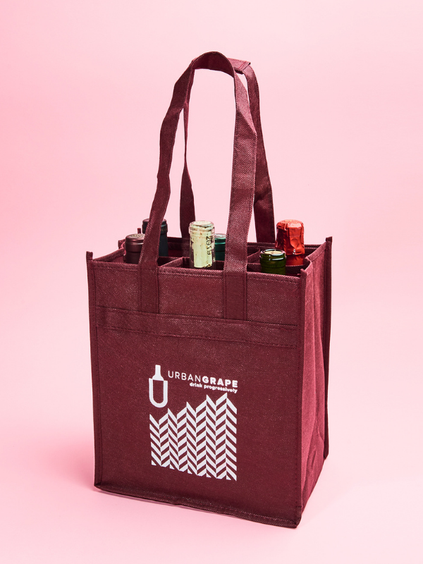 Red Paisley Blockprinted Wine Bottle Bag – House of Ekam
