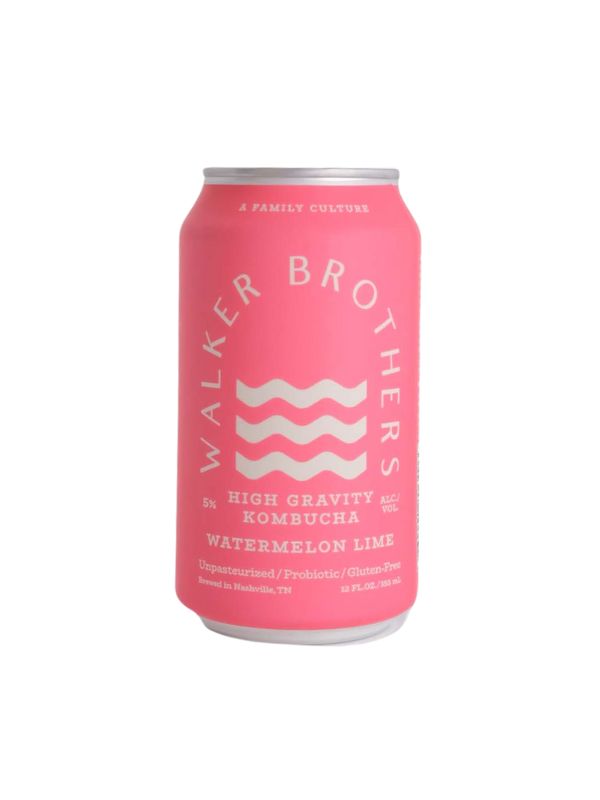 Walker Brothers "Watermelon Lime" High Gravity Kombucha 12oz Can (Tennessee, USA)