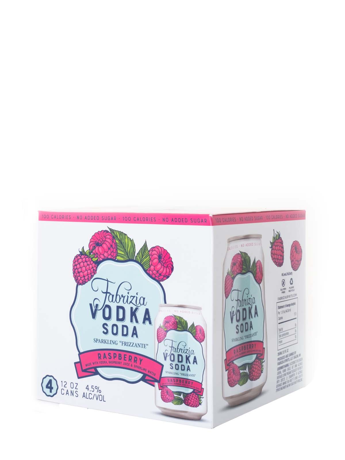 Fabrizia Raspberry Vodka Soda Canned Cocktails (Salem, NH)