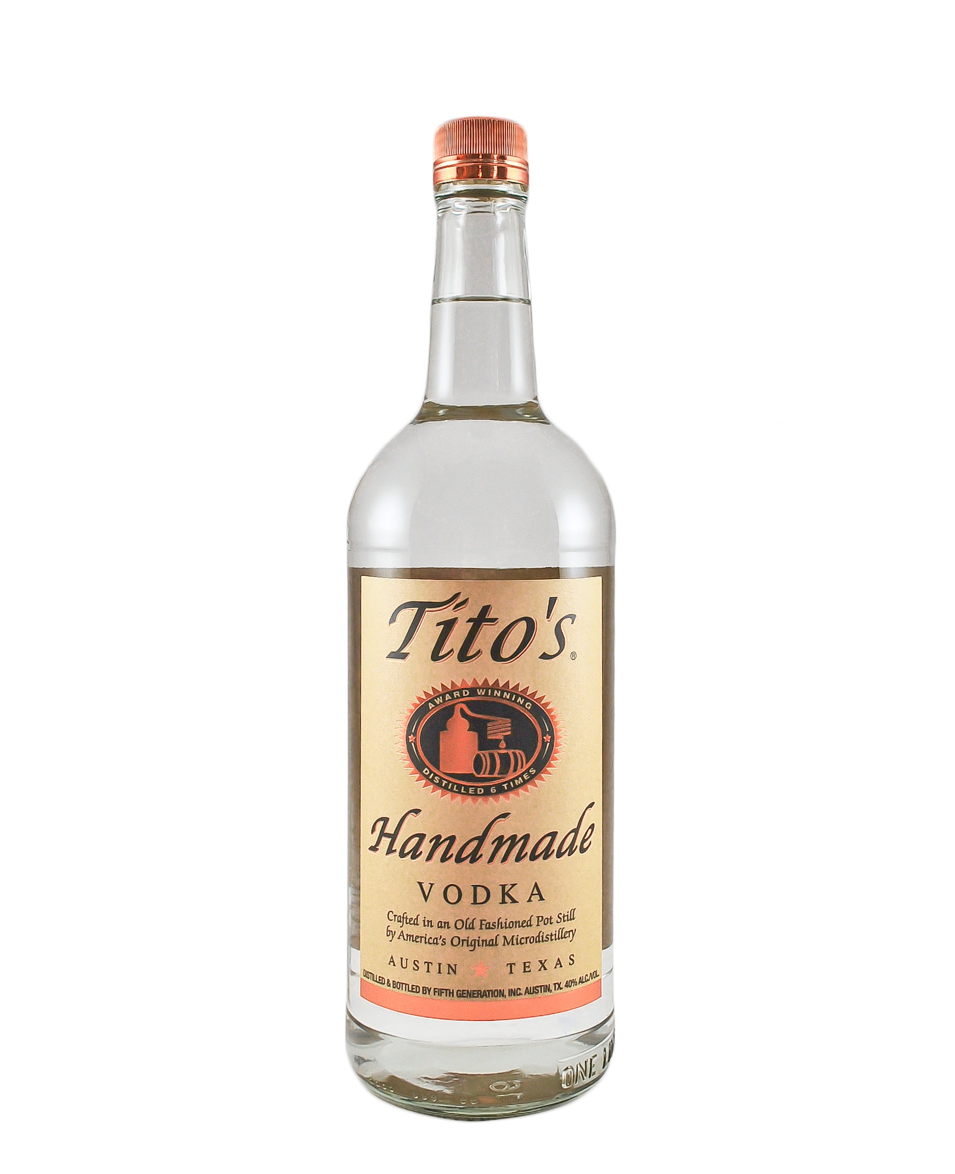 Tito's Vodka 1-Liter Bottle (Texas, USA)